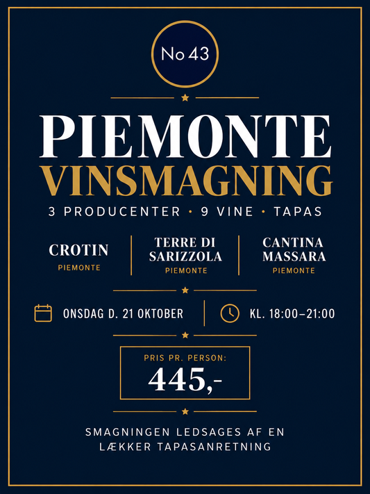 Piemonte-vinsmagning. 21 Oktober kl.18:00