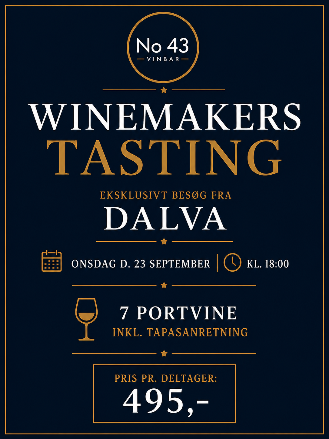 Winemakers Tasting m. DALVA Portvin 23. September kl.18:00
