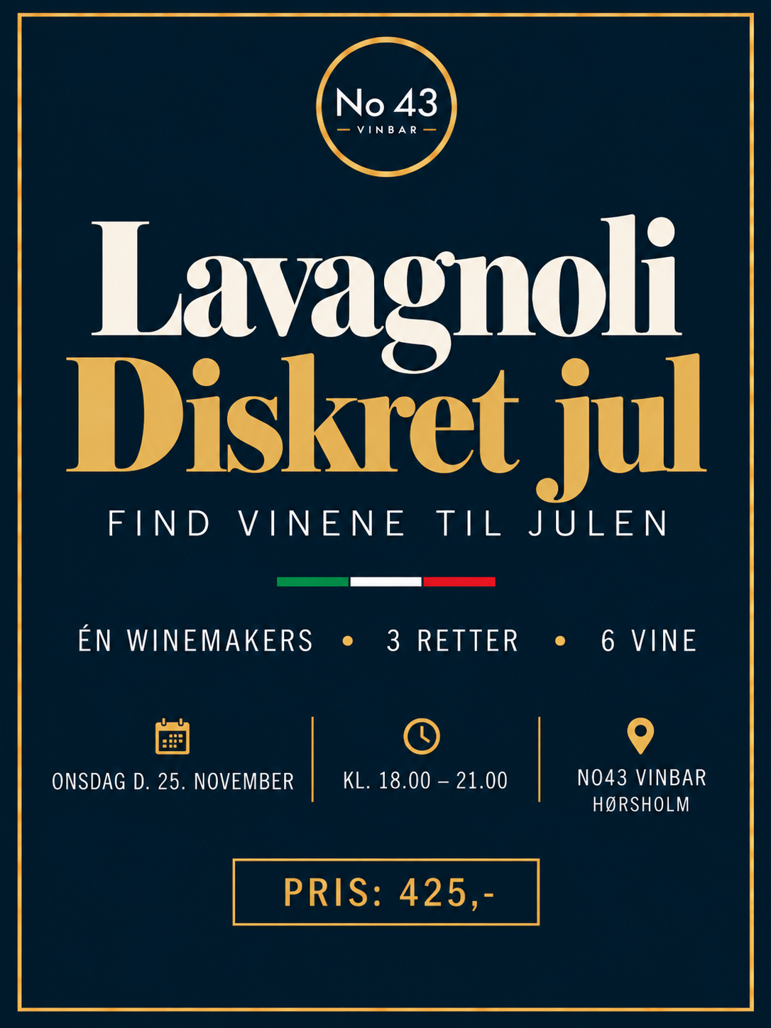 Winemakers tasting m. Lavagnioli d.25/11 kl. 18:00